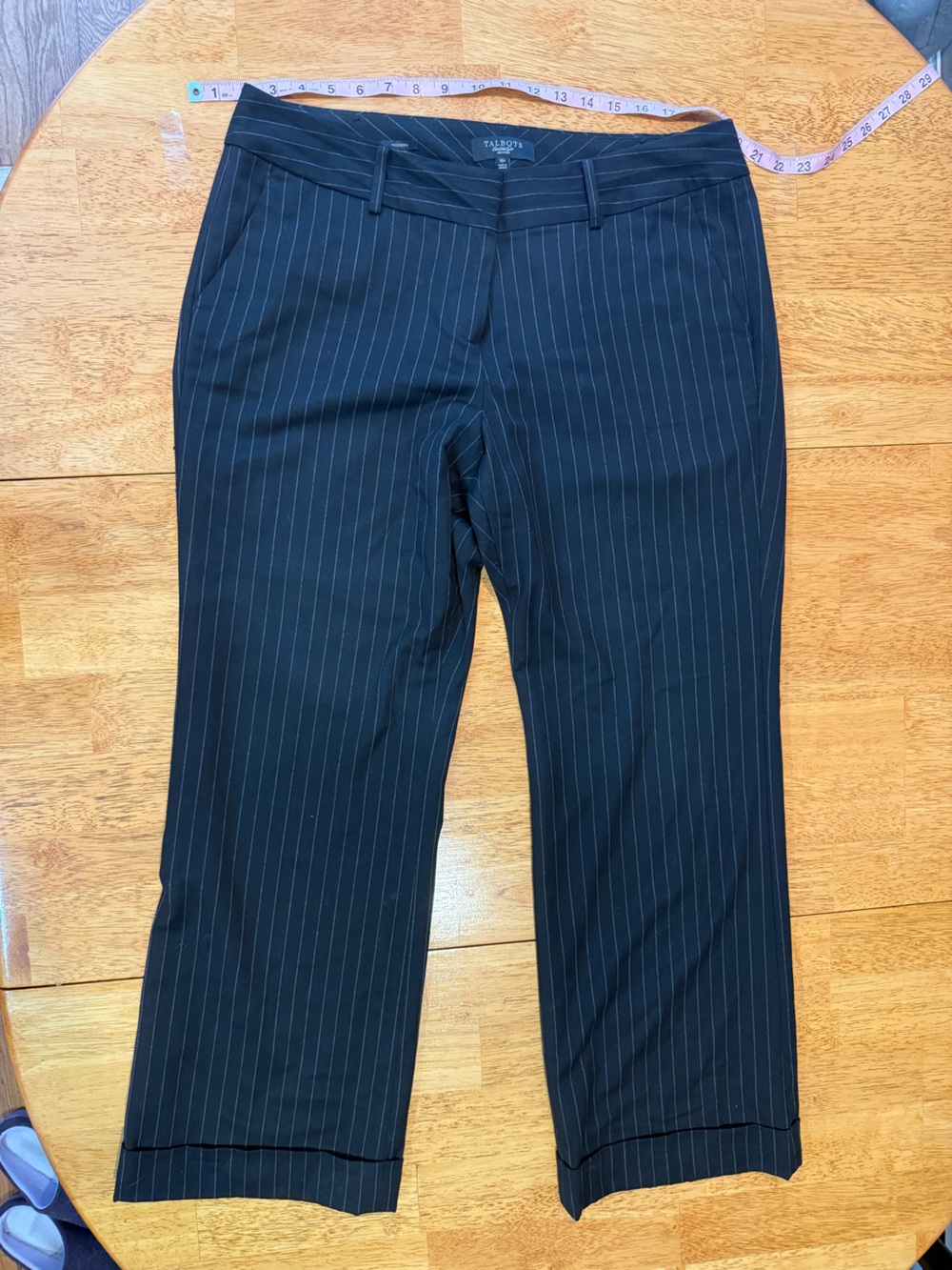 Talbot's Tailored Black Pinstripe Women's Dress Pants